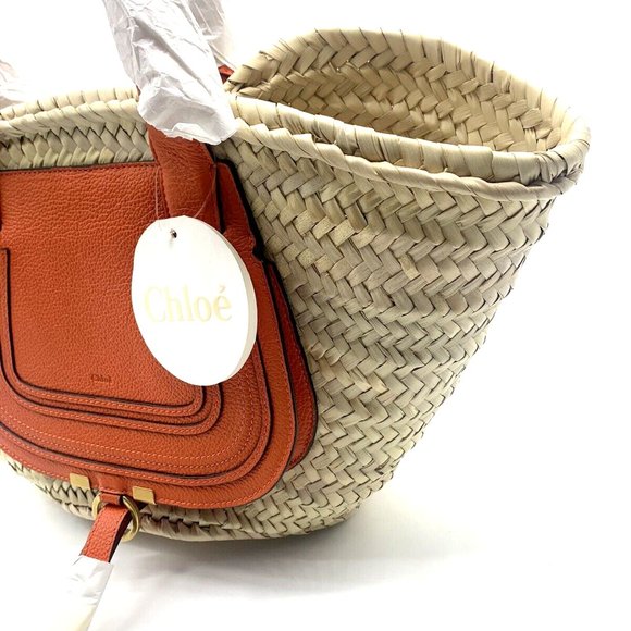 Chloé Medium Marcie Woven Raffia Tote - Picture 2 of 8